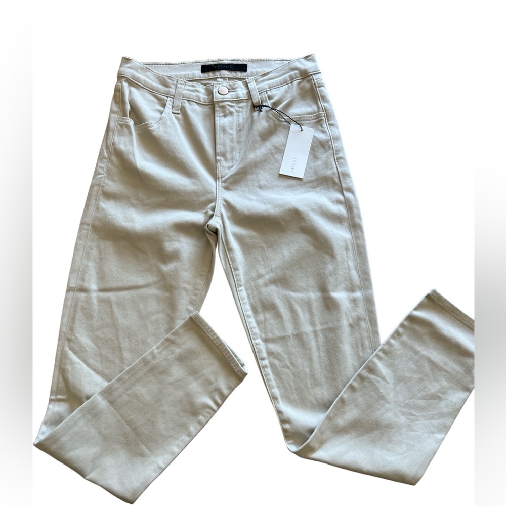 NWT‎ J Brand Alana High Rise Crop Skinny in cream size 26